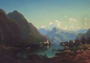 A Mountainous Lake Landscape