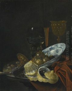 Still Life With A Lemon, Roemer, And Wan-li Porcelain Plate by Willem Kalf