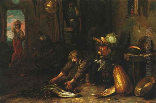 A Kitchen Interior With Figures - view 1
