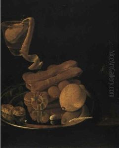 Stilleben Med Citron I Et Glas by Willem Kalf