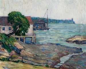 Fishing Village By The Sea by Minnie Kallmeyer