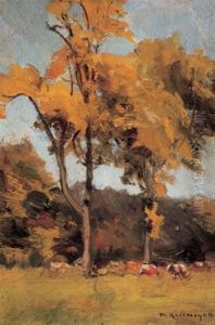 Landscape With Grazing Cattle by Minnie Kallmeyer