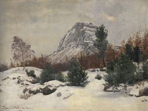 Blick Auf Den Regenstein Bei Blankenburg Im Harz by Friedrich Kallmorgen