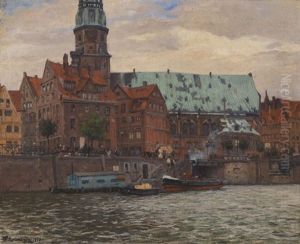 Blick Auf Die St. Katharinenkirche In Hamburg