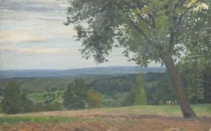 Blick Uber Die Landschaft Bei Grotzingen by Friedrich Kallmorgen