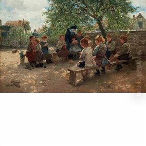 Knitting Class by Friedrich Kallmorgen