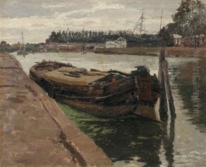 Schleppkahn Im Hafen Schleppkahn Im Hafen