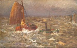 Boote An Sturmischer Nordseekuste