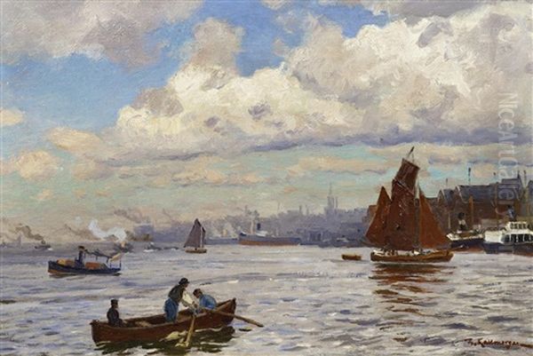 Auf Dem Wasser Im Hamburger Hafen - view 1