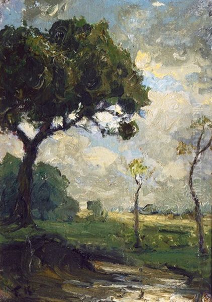 Landscape With Stream And Tree - view 1