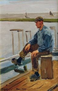 Fisherman In Hoorn by Friedrich Kallmorgen