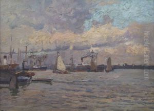 Hamburger Hafen by Friedrich Kallmorgen