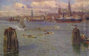 Hamburger Hafen by Friedrich Kallmorgen