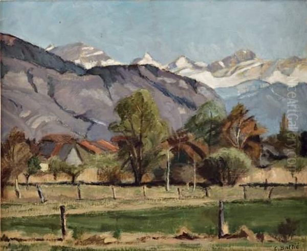 Paysage Alpestre, Plaine Du Rhone - view 1