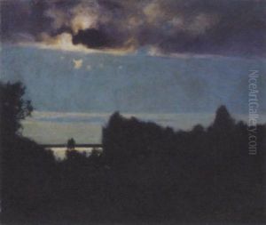 Moonlight On The Ocean by Gottfrid Kallstenius