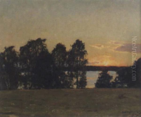 Solnedgang I Insjolanskap - view 1
