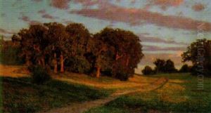 Sommarlandskap Med Trad I Kvallssol by Gottfrid Kallstenius