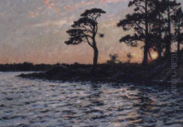 Skargardslandskap I Solnedgang - view 1