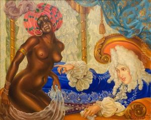 Nobleman And Slave by Nicolai Konstantinovich Kalmakov
