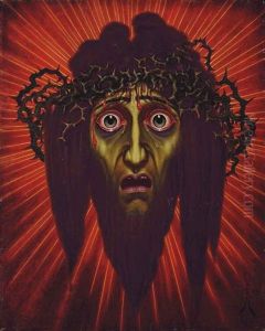 Self-portrait: The Crown Of Thorns by Nicolai Konstantinovich Kalmakov