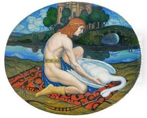 Boy With A Swan by Nicolai Konstantinovich Kalmakov
