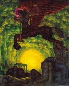 Equestrian Figure (pegasus) by Nicolai Konstantinovich Kalmakov