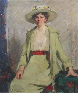 Portrait Einer Dame Mit Hut by Peter Kalman