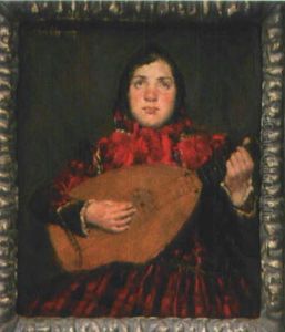 Lautespielerin by Peter Kalman