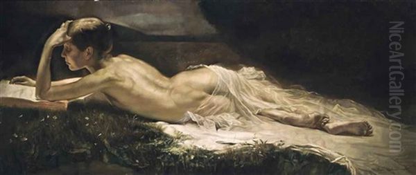A Maiden Reading - view 1