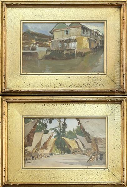 Thailand Village Scenes (pair) - view 1