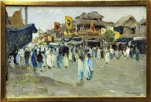 Chinese City Scene by Ivan Leonardovich Kalmykov