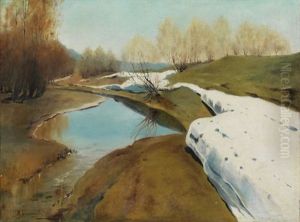 Tauwetter Im Fruhling by Ivan Leonardovich Kalmykov