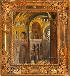 Church Interior by Ivan Leonardovich Kalmykov