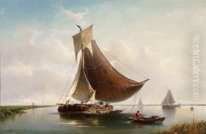 Beim Abladen Eines Segelschiffes by Eduard Charles Louis Kalshoven