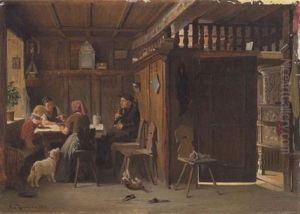 Mittagsmahlzeit In Der Bauernstube In Der Bauernstube by Max Kaltenmoser
