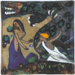 Brunhild, Siegfried Und Der Drache by Rudolf Kalvach