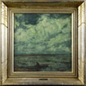Evening Landscape With Boat And Fisher Evening Landscape With Boat And Fisher