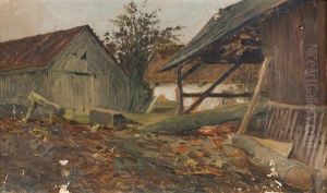 Rural Courtyard by Alois Kalvoda