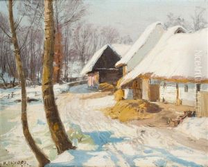 Dorf Im Winter by Alois Kalvoda
