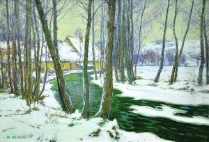 Stream At Winter by Alois Kalvoda