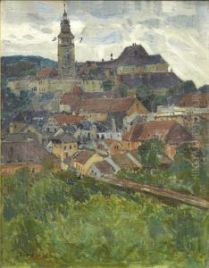 Vy Over Cesky Krumlov, Tjeckien