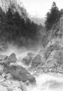 Via Mala. Tiefe Felsenschlucht Mit Tosendem Wildbach by Otto Werner-Henning von Kamecke