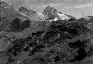 Blick Auf Den Majola-pass Im Fruhling by Otto Werner-Henning von Kamecke