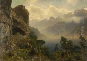 Blick Auf Einen Gebirgsee by Otto von Kameke