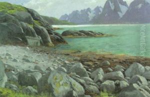 Alpenseelandschaft by Otto von Kameke