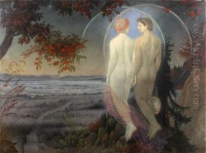 Paar In Landschaft by Paul Kaemmerer