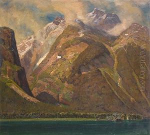 Konigssee Mit Watzmann by Robert Kaemmerer