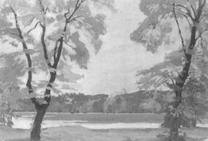 Machnower See Mit Der Hakeburg by Robert Kaemmerer
