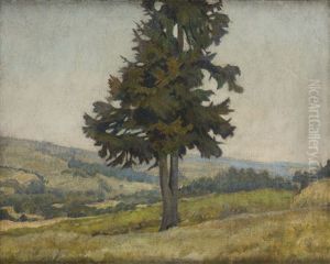 Lonely Tree - Mountain Landscape by Stanislaw Kamocki