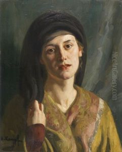 Portrat Einer Frau In Orientalischem Gewand
